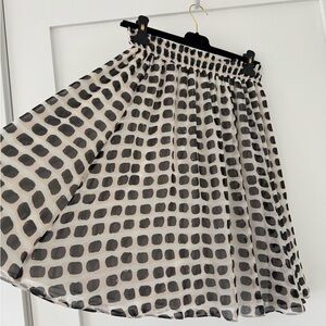 Kate Spade Black and White Midi Skirt